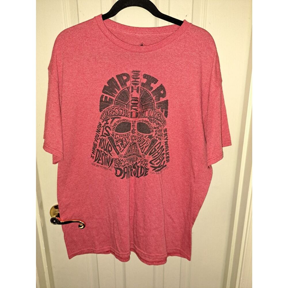 Disney Parks Unisex Star Wars Darth Vader Red Short Sleeve Tee Shirt Size XL